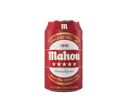 CERVEZA MAHOU 5 ESTRELLAS PREMIUM LATA 330ML