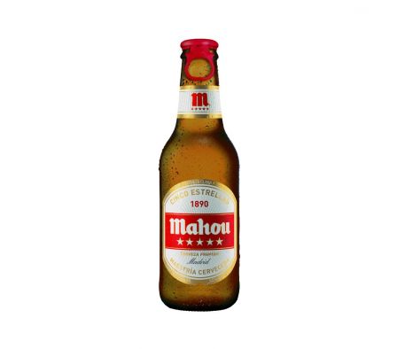 CERVEZA MAHOU 5 ESTRELLAS 250ML. BOT.