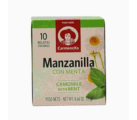 TE MANZANILLA CARMENCITA CON MENTA 10S