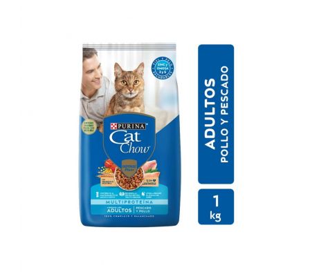 ALIMENTO PARA GATO CAT CHOW ADULTO PESC POLLO 1KG