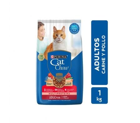 ALIMENTO PARA GATO CAT CHOW ADULTO CARNE POLLO 1KG
