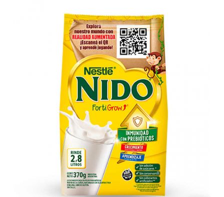 LECHE EN POLVO NIDO FORTIGROW PREBIOTICOS 370GR