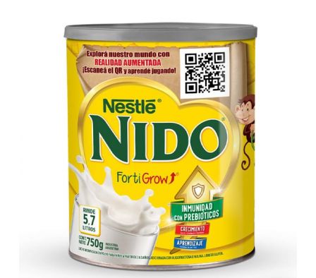 LECHE EN POLVO NIDO FORTIGROW INMUNIDAD LATA 750ML