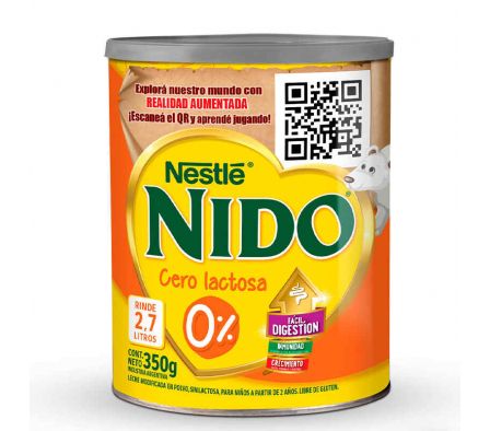 LECHE EN POLVO NIDO LACTOSA REALIDADAUMENTADA 350G