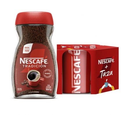 CAFÉ NESCAFE TRADICION 160GR + TAZA