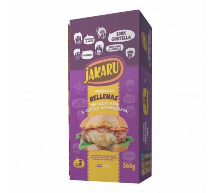 HAMBURGUESA JAKARU RELLENA QUESO/CEBOLLA CONG 380G