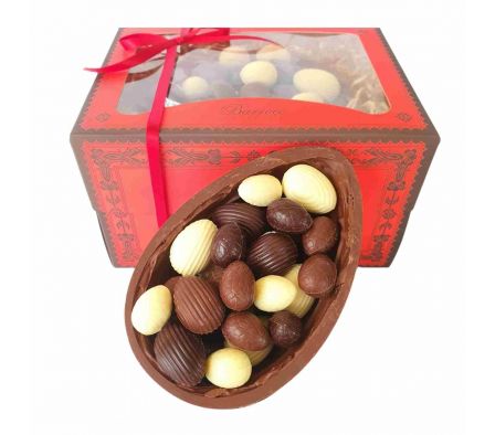 MEDIO HUEVO DE PASCUA BARROCO C/RELLENO S/GLUTEN 