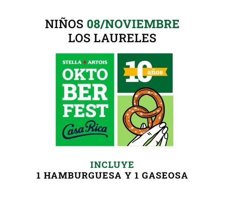 VENTA ENTRADA OKTOBERFEST P/ NIÑOS LAURELES