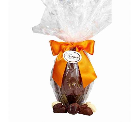 HUEVO BARROCO CHOCOLATE S/AZUCAR 15CM