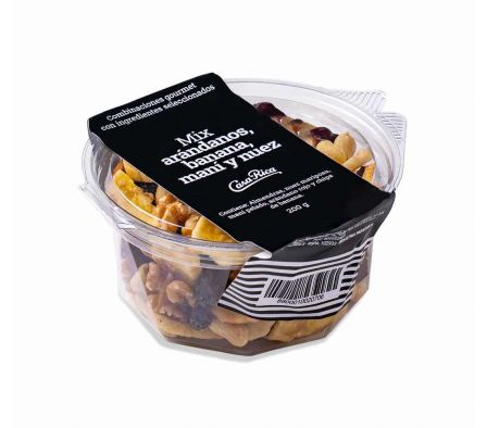 MIX ARANDANOS, BANANA, MANÍ Y NUEZ X 200GR