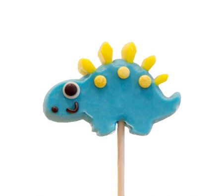 PALETA PAPABUBBLE DINOSAURIO AZUL 60GR