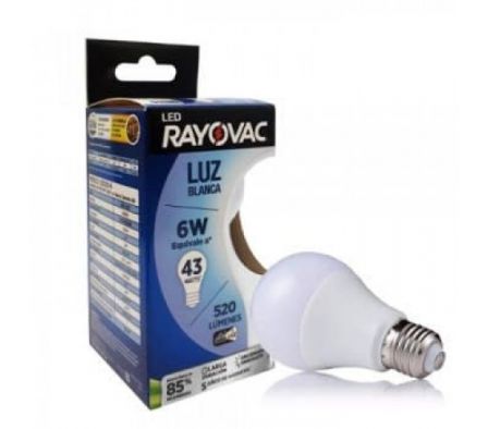 FOCO RAYOVAC LED 6W BLANCA