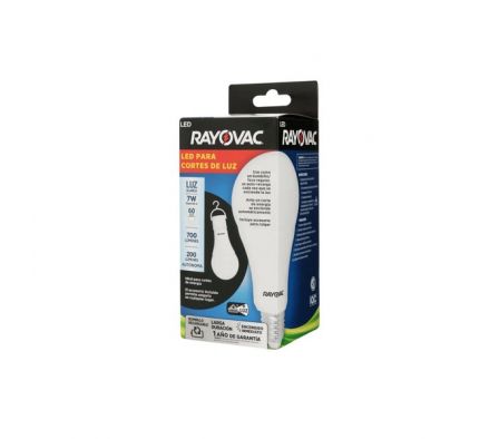 FOCOS RAYOVAC LED 7W BLANCA RECARGABLE (10)