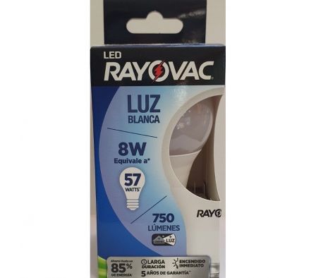FOCO RAYOVAC LED 8W BLANCA