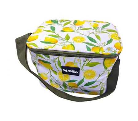 BOLSO TERMICO ESTAMPADO DE LIMONES 23X16X17CM. REF
