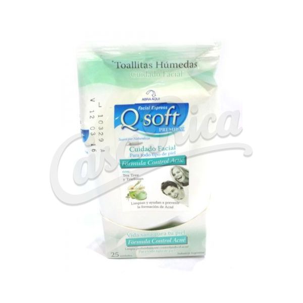Toallitas Húmedas Limpieza Facial Q. Soft - Cont 25 unidades